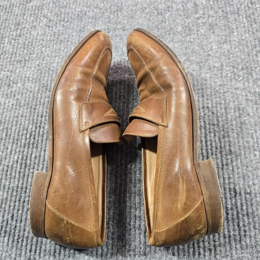 Gravati Loafers Mens Size 11 Brown Leather Slip On Dress Shoes‎ Hand Made Italy